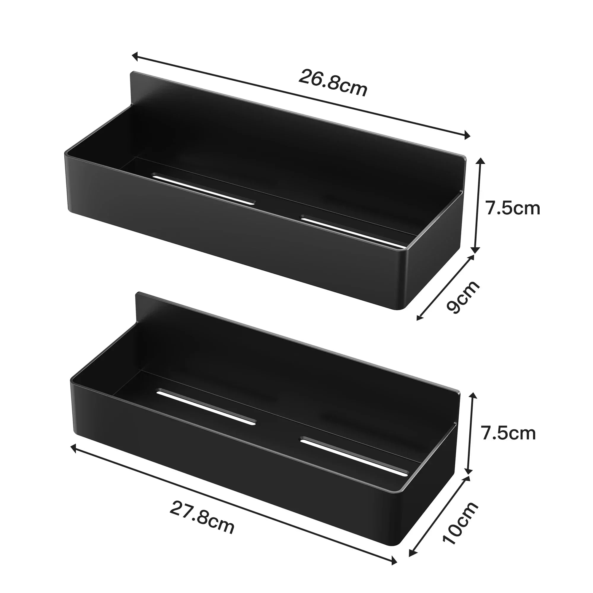 2-Tier Magnetic Refrigerator Storage Shelves Plastic Spice Organizer Rack – White