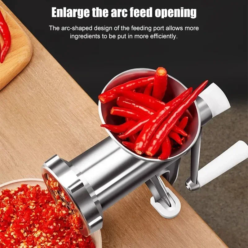 Food Processor Manual Stainless Steel Multi Function Meat and Noodle Maker Kitchen Tool
