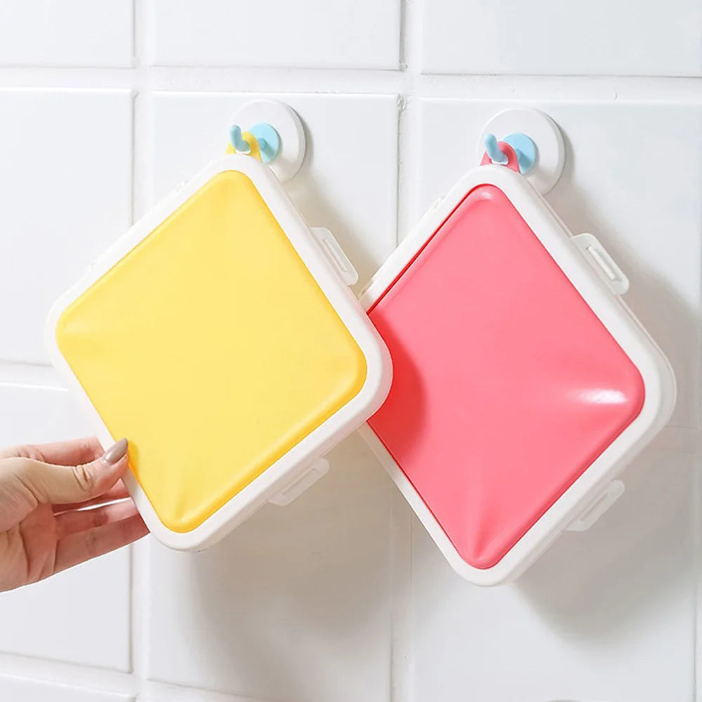 New Sandwich Toast Storage Box Silicone Portable Food Bento Containers Reusable Fresh Keeping Lunch Boxes Microwave Dinnerware