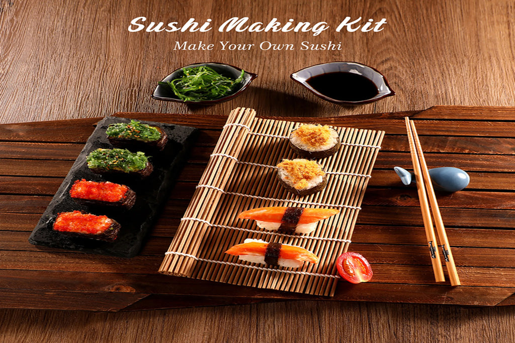 20-in-1 Sushi Making Kit with Bamboo Mats, Roller, Rice Mold and Complete Accessories