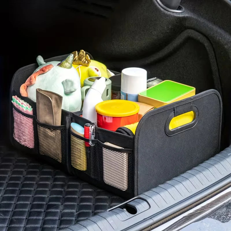 Foldable Car Storage Box 55cm Large Capacity Oxford Trunk Organizer SUV Truck - Black