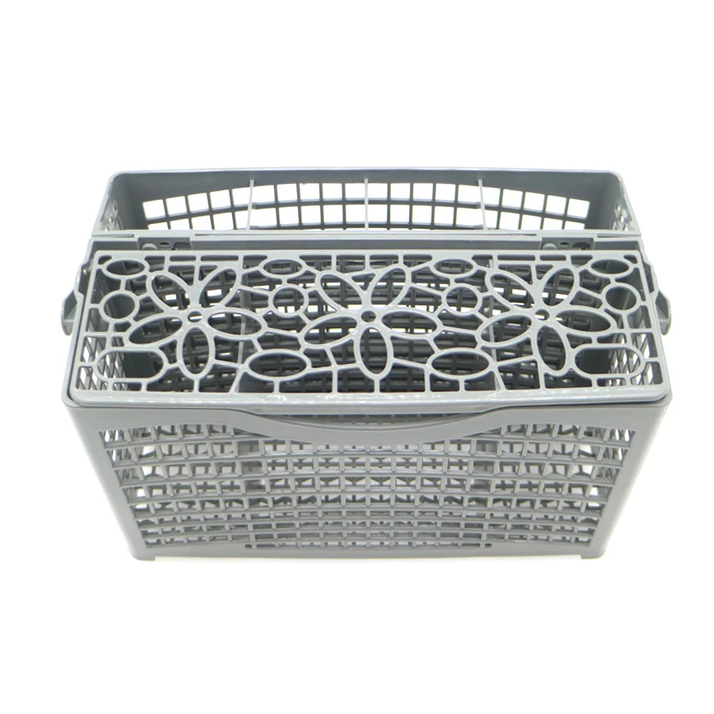 Universal Dishwasher Cutlery Basket Replacement Dish Rack Utensil Holder with Removable Handle – Grey