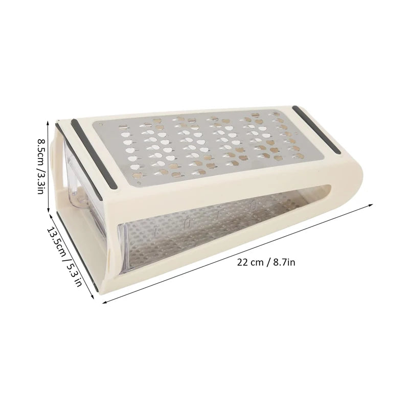 Double-Sided Cheese Grater Multifunctional Vegetable Chopper Slicer – White