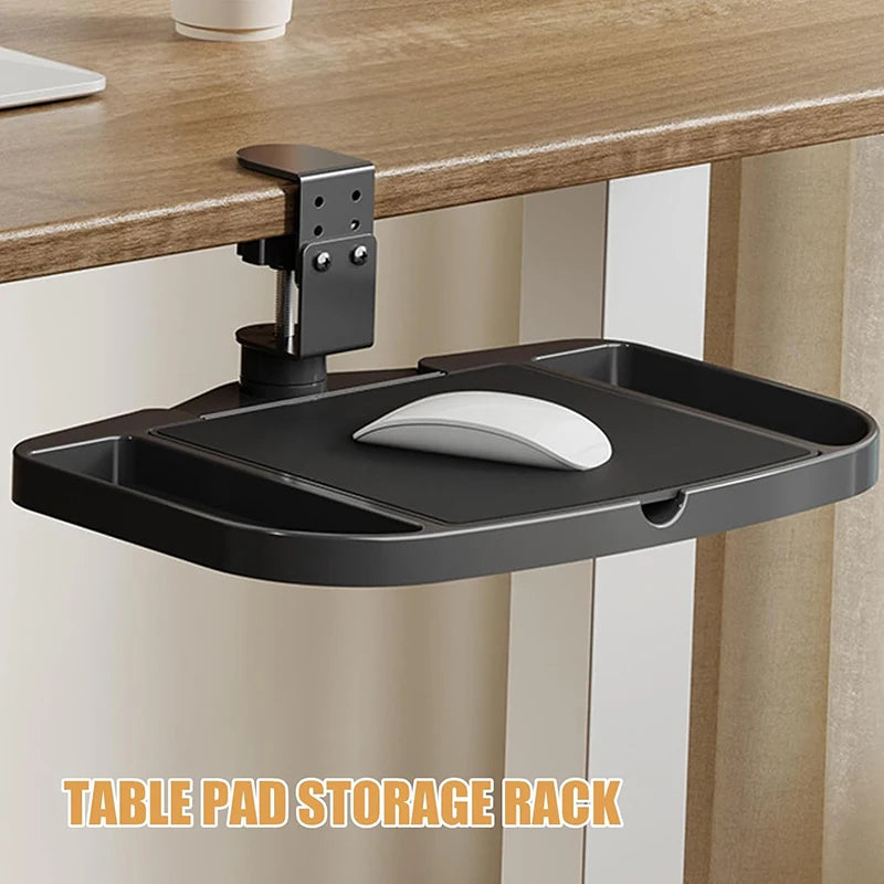 Clamp-On Desk Side Storage Organizer Bedside Hanging Rack Space-Saving Desk Caddy – Black