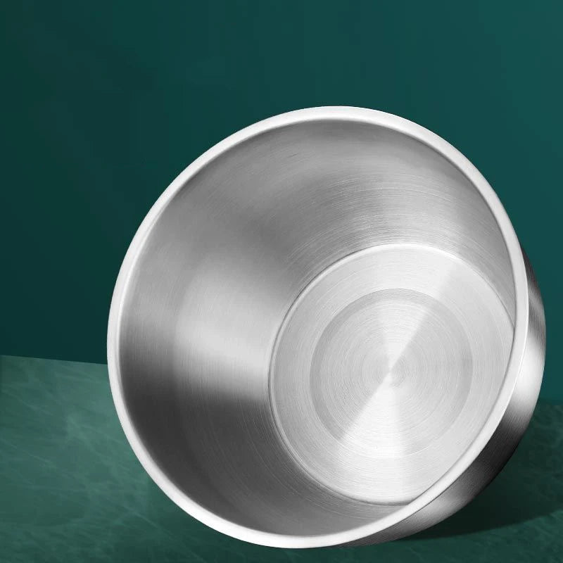 Stainless Steel Salad Spinner with Manual Spin Lid and Removable Drainer Basket