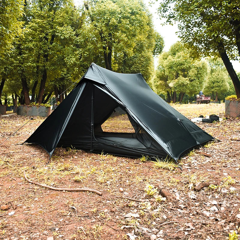 Camping Tent 2 Person Ultralight 1180g 15D Silicone Nylon Waterproof Backpacking – Gray