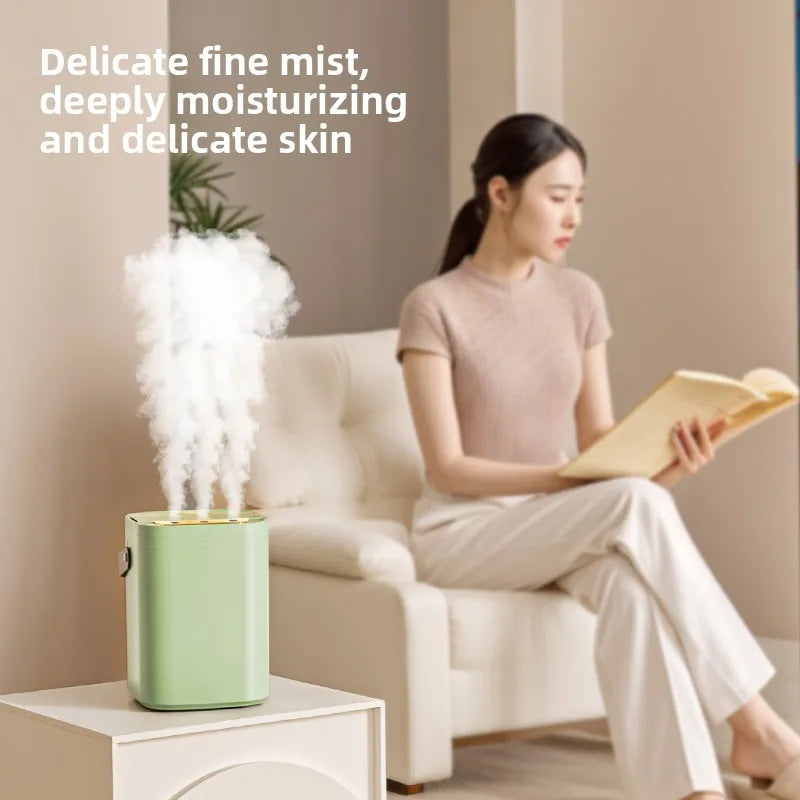 Three Nozzle Humidifier 1.8 L USB Quiet Mist with Night Light - Green