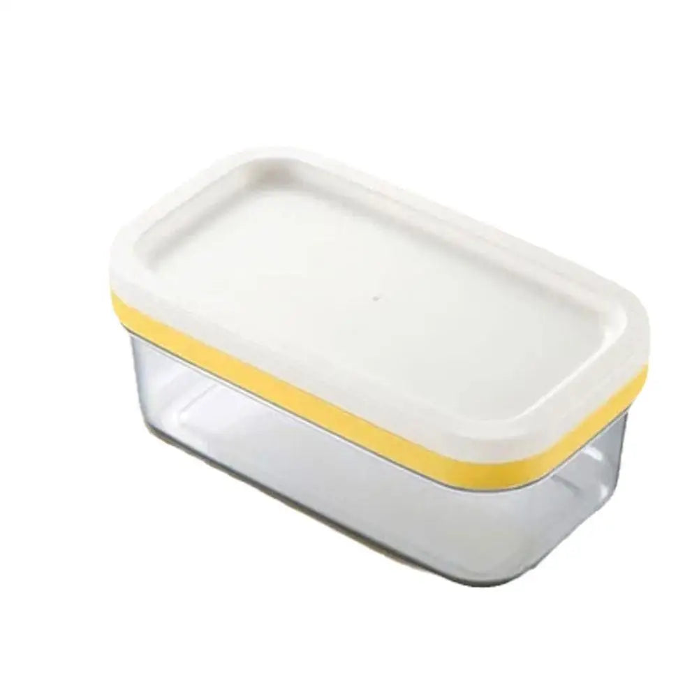 Butter Storage Container with Cutter 200g Cheese Keeper Food Storage Box for Refrigerator – Yellow