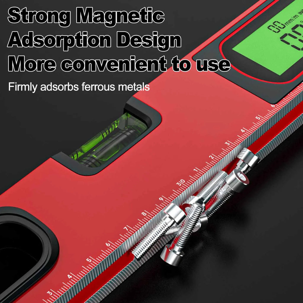 Digital Display Angle Level Ruler Aluminum Alloy Electronic Inclinometer 30 cm