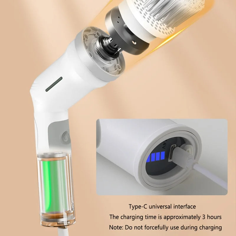 Cleaning Brush 220V Waterproof Handheld Electric Scrubber Floor and Tile Cleaning Tool