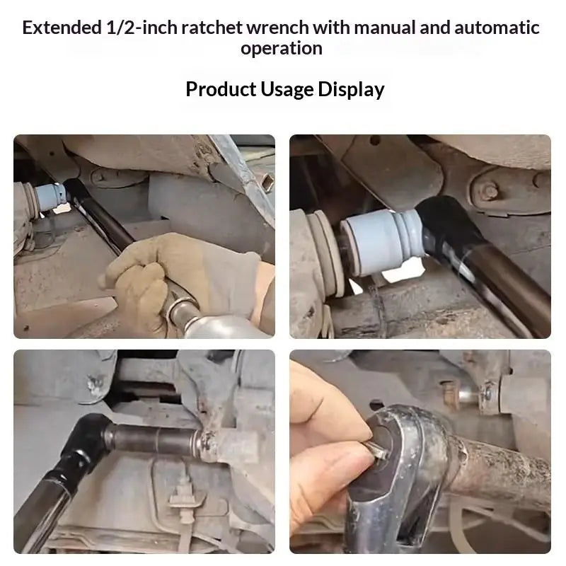 Extension Wrench Portable Heavy Duty 2 in 1 Ratchet Alignment Adjustment Tool with Extended Handle
