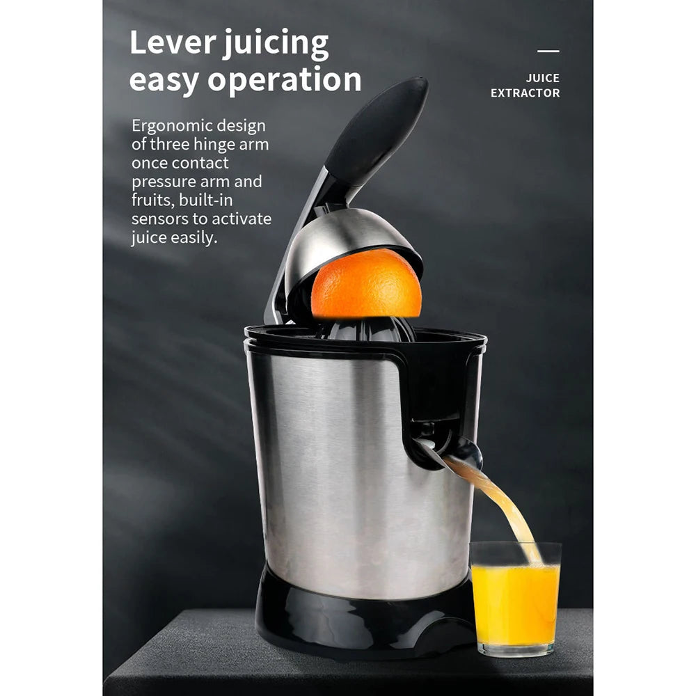 Electric Juicer Blender 400ml Portable Stainless Steel Fruit Mixer 200W - Black