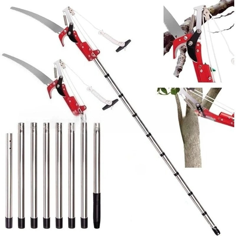 Extendable Tree Pruner 3.2m Pole Saw Branch Cutter SK5 Steel Garden Pruning Tool