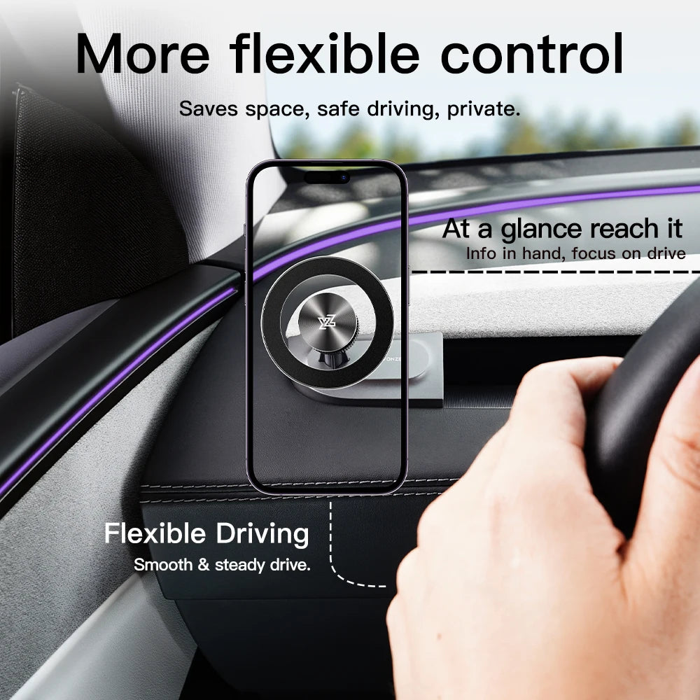 Phone Holder 360° Rotating Dashboard Mount Foldable Adjustable Vehicle Bracket