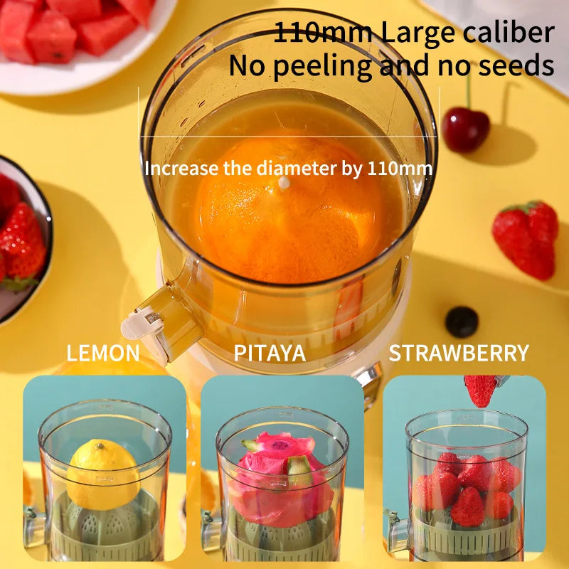 Portable Juicer 600 mL USB-C Rechargeable 3-Speed Citrus Fruit Blender - Pink