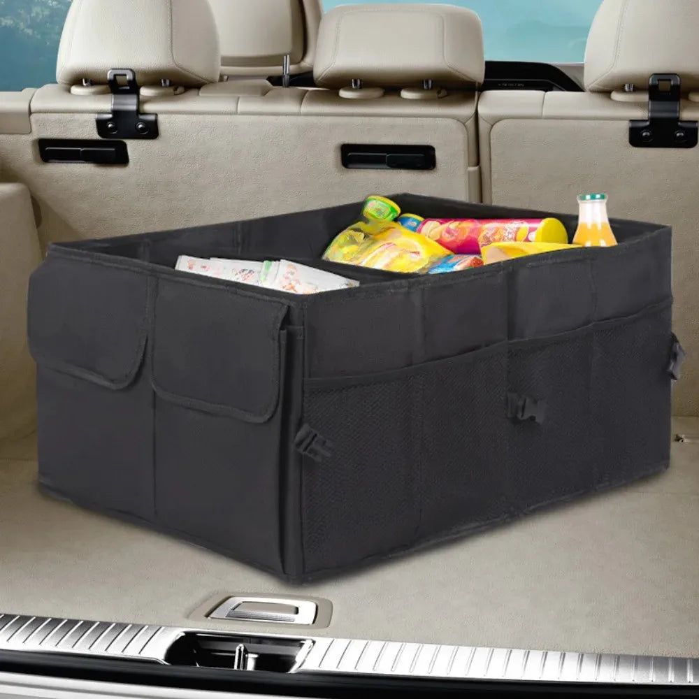 Car Boot Organiser 54 cm Collapsible Cargo Storage Box with Handles - Black