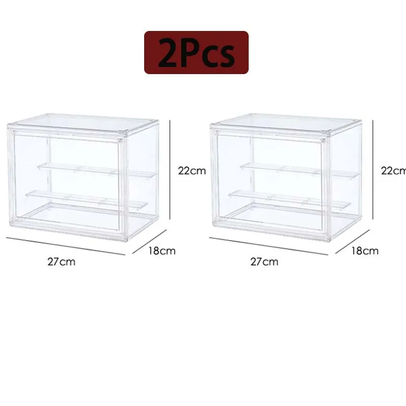 Acrylic Storage Display Box – Large Capacity Clear Organizer with Door - Medium
