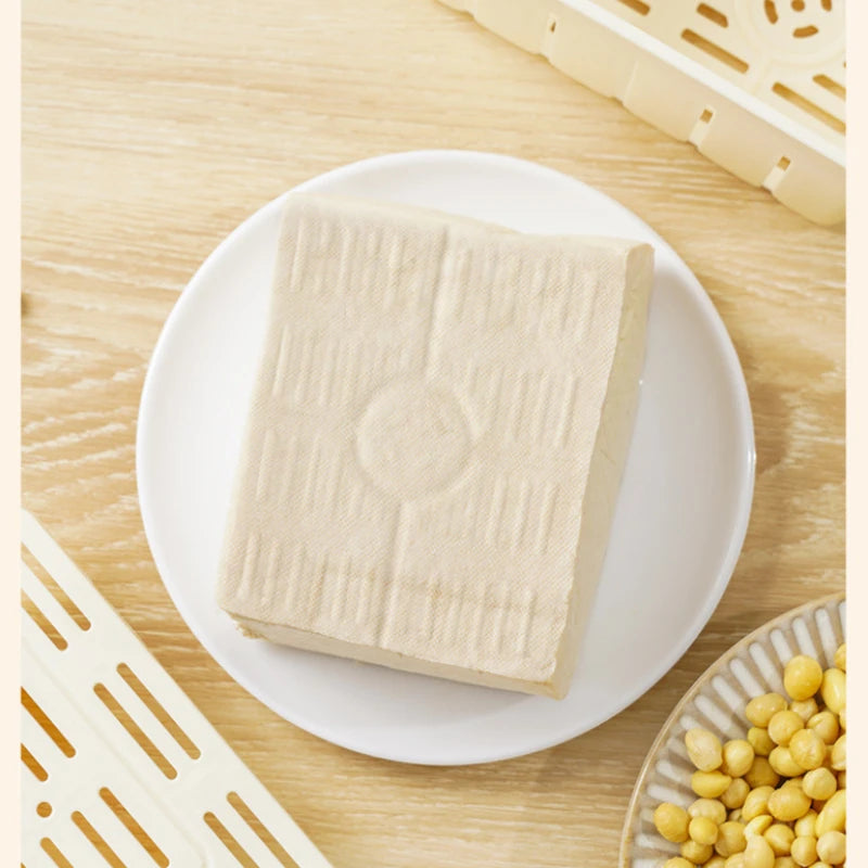DIY Tofu Making Mold Homemade Soybean Curd Press with Filter Cloth – Yellow