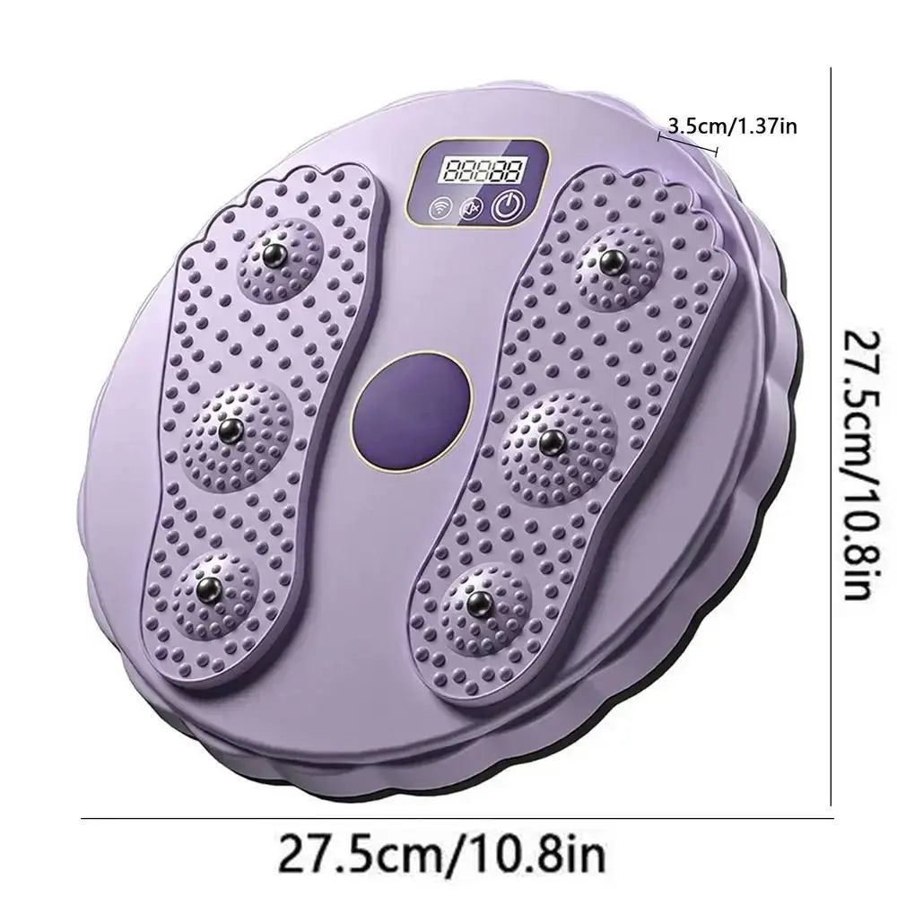 Twisting Waist Disc Fitness Board with LCD Display Rotating Core Trainer - Purple