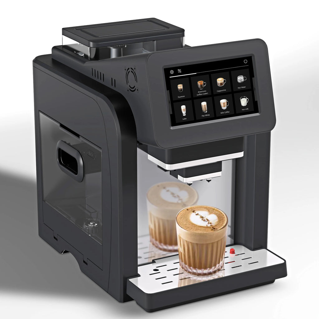 Automatic Espresso Coffee Machine 21 Beverage Touch Screen Grinder Milk Frother AU Plug – Black