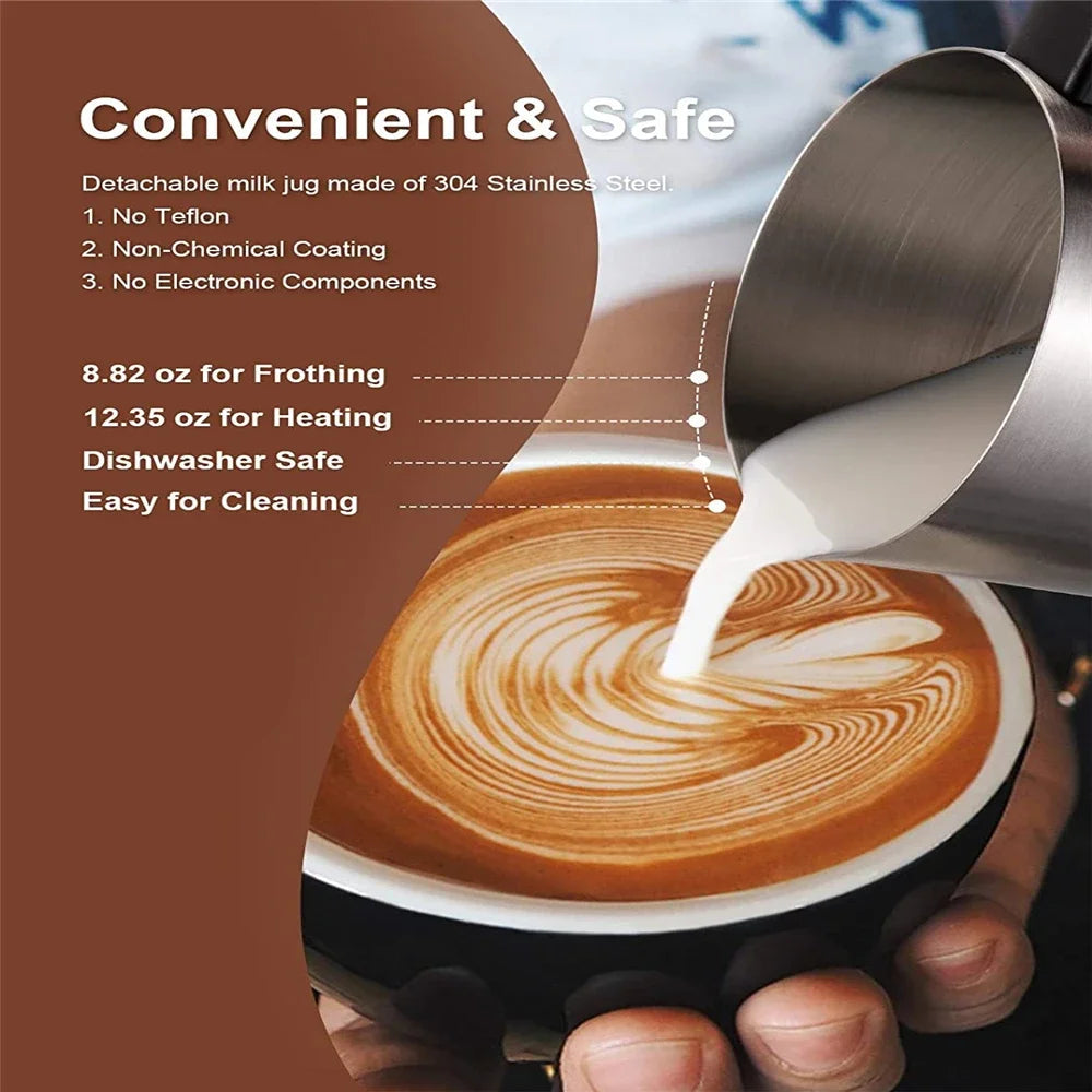 Automatic Milk Frother 4 in 1 Electric 350ml Stainless Steel Hot and Cold Foam Maker