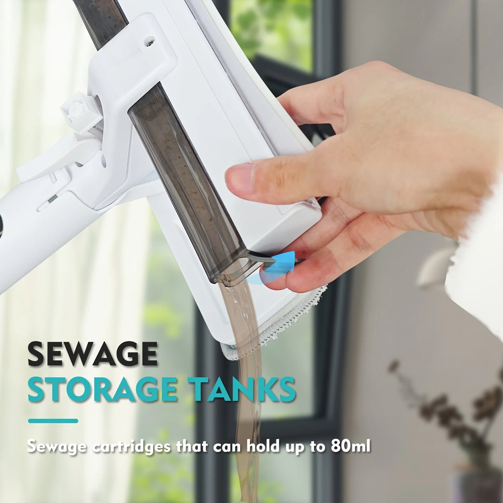 Window Cleaning Kit 3 in 1 Spray Squeegee Mop with Adjustable Handle 1 Pieces of Fabric