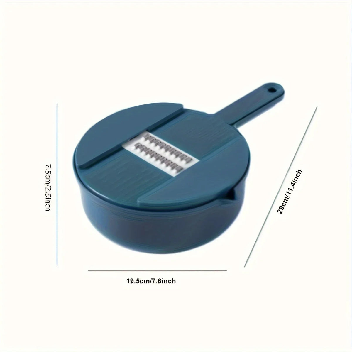 9-in-1 Multifunction Vegetable Chopper Manual Slicer & Shredder – Blue