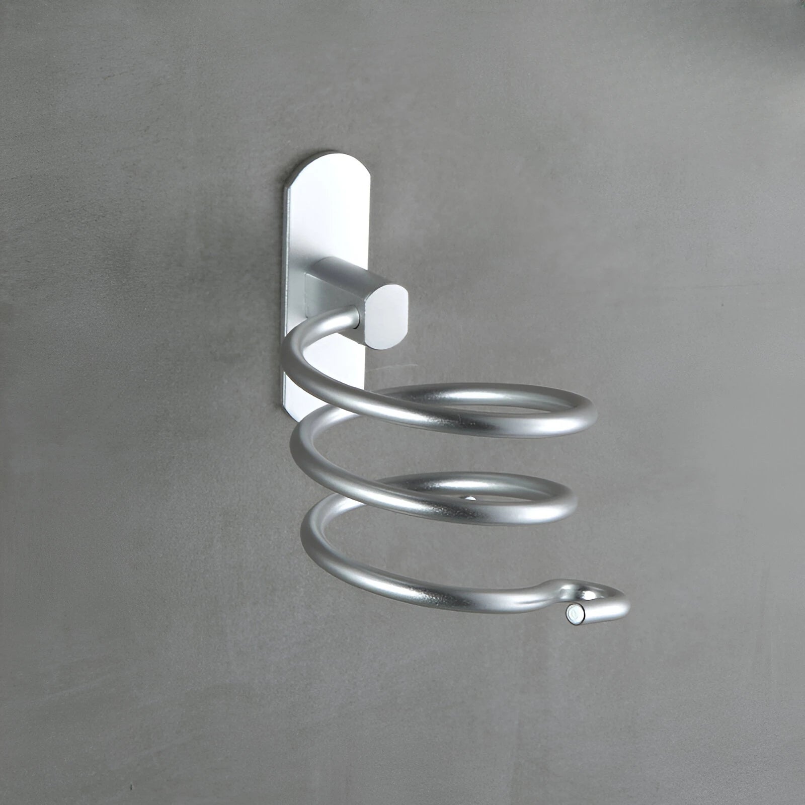 Wall Mounted Aluminum Hair Dryer Holder No Drill Bathroom Hair Dryer Rack Organizer – Gold