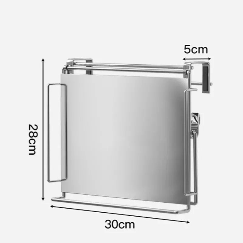 Stainless Steel Foldable Countertop Storage Rack – Space-Saving Stackable Shelf -  Silver