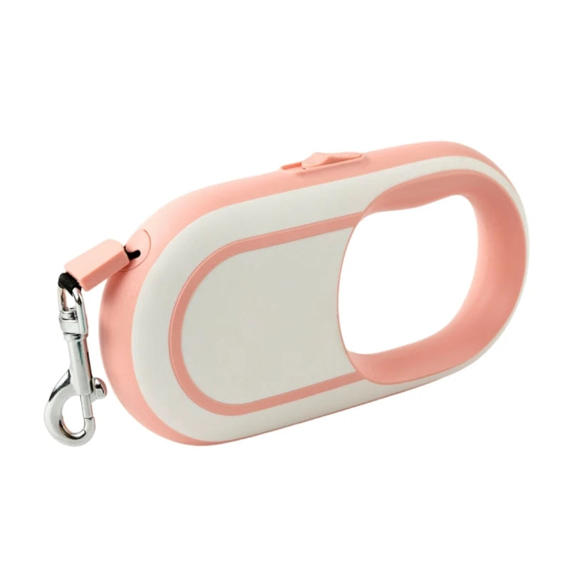 5M Retractable Dog Leash Automatic Pet Walking Lead with Quick Lock Brake for Small Medium Large Dogs – Pink