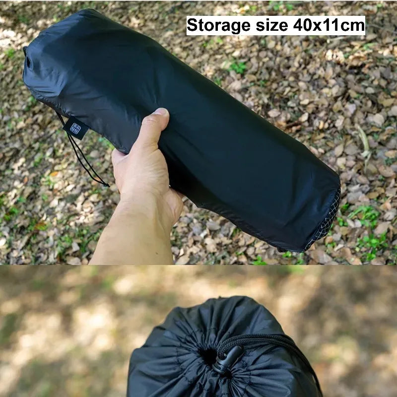 Ultralight Folding Camping Chair 830g High Back Portable Moon Chair Aluminum Alloy Outdoor Seat – Grey