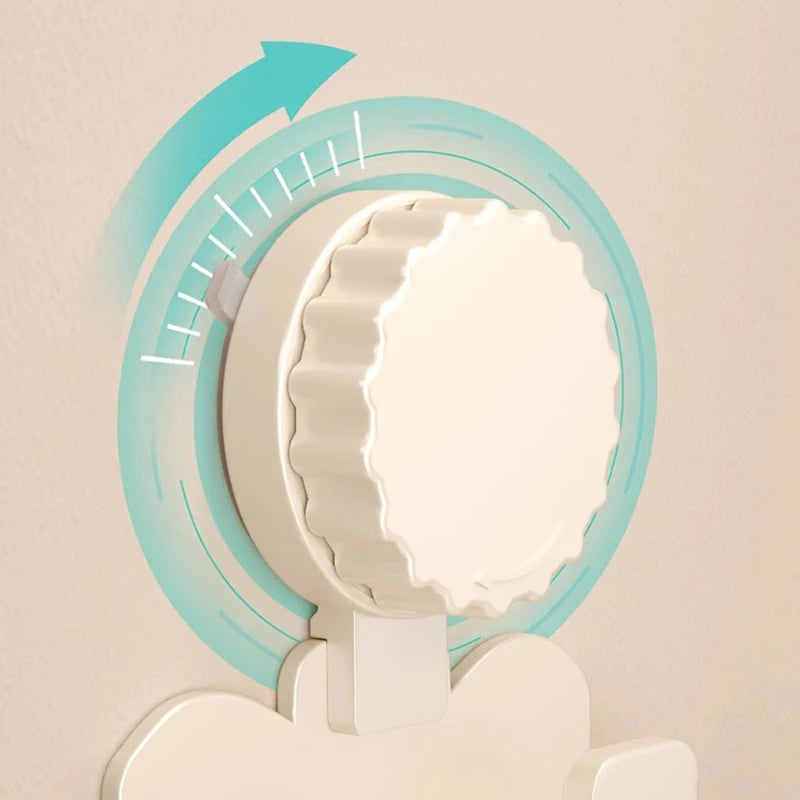 Modern Suction Cup Hair Dryer Holder Wall Mounted No Drill Bathroom Storage Rack – Gray