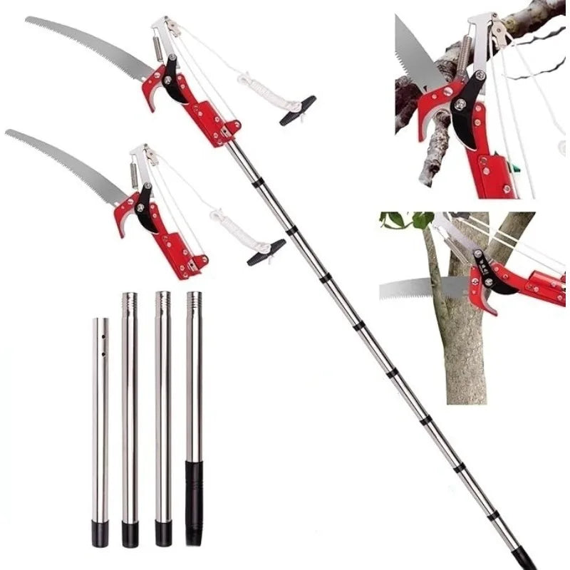 Extendable Tree Pruner 1.6m Pole Saw Branch Cutter SK5 Steel Garden Pruning Tool
