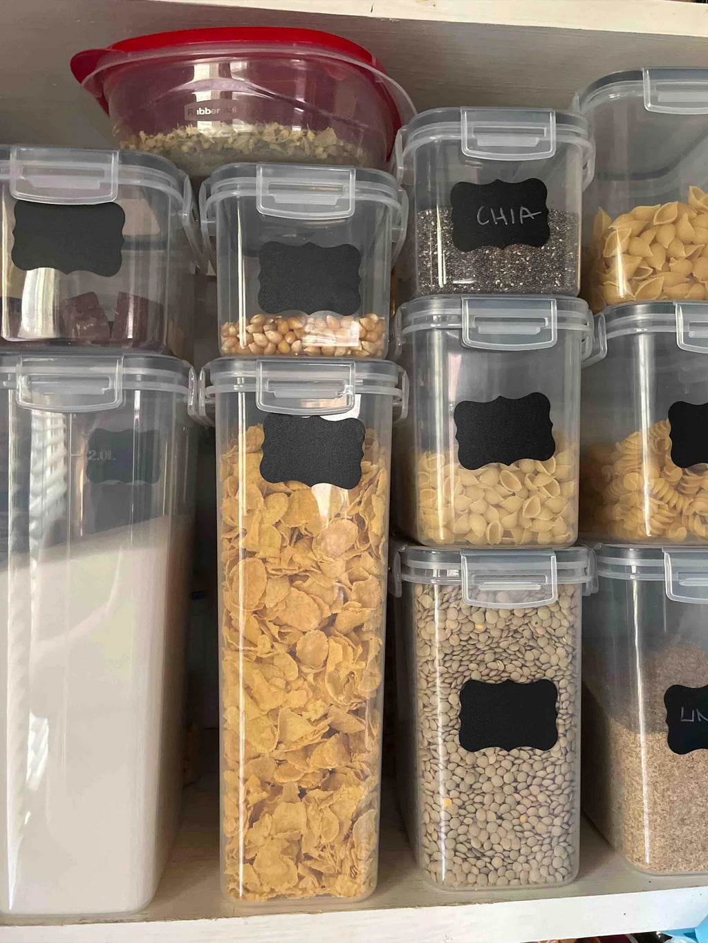 15-Piece Food Storage Containers BPA-Free Airtight Plastic Kitchen Organiser