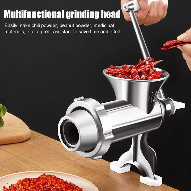 Food Processor Manual Stainless Steel Multi Function Meat and Noodle Maker Kitchen Tool