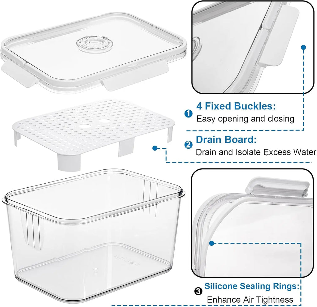 Small Airtight Bread Box with Lid Time Recording Scale & Drain Board