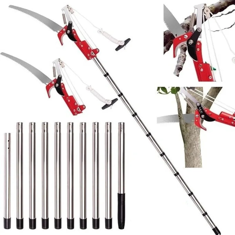 Extendable Tree Pruner 1.6m Pole Saw Branch Cutter SK5 Steel Garden Pruning Tool