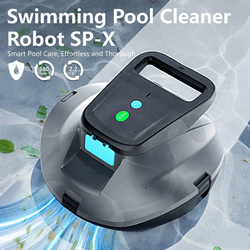 Pool Vacuum Robot 4000mAh Cordless Automatic Cleaner with Twin Motor Suction