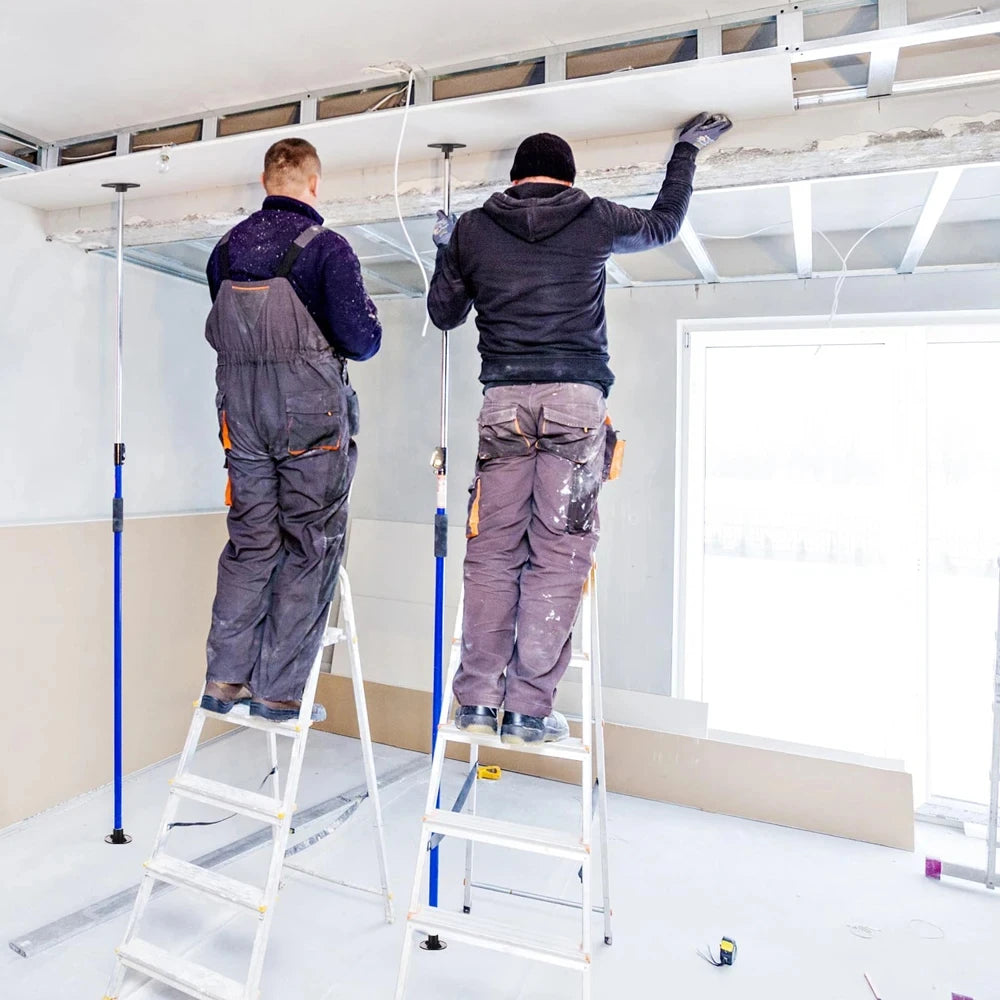 2Pcs Labor-Saving Telescopic Steel Support Rod – Adjustable Cabinet Jack – Drywall Construction Tool – Non-Slip Hand Lifting 50-115cm