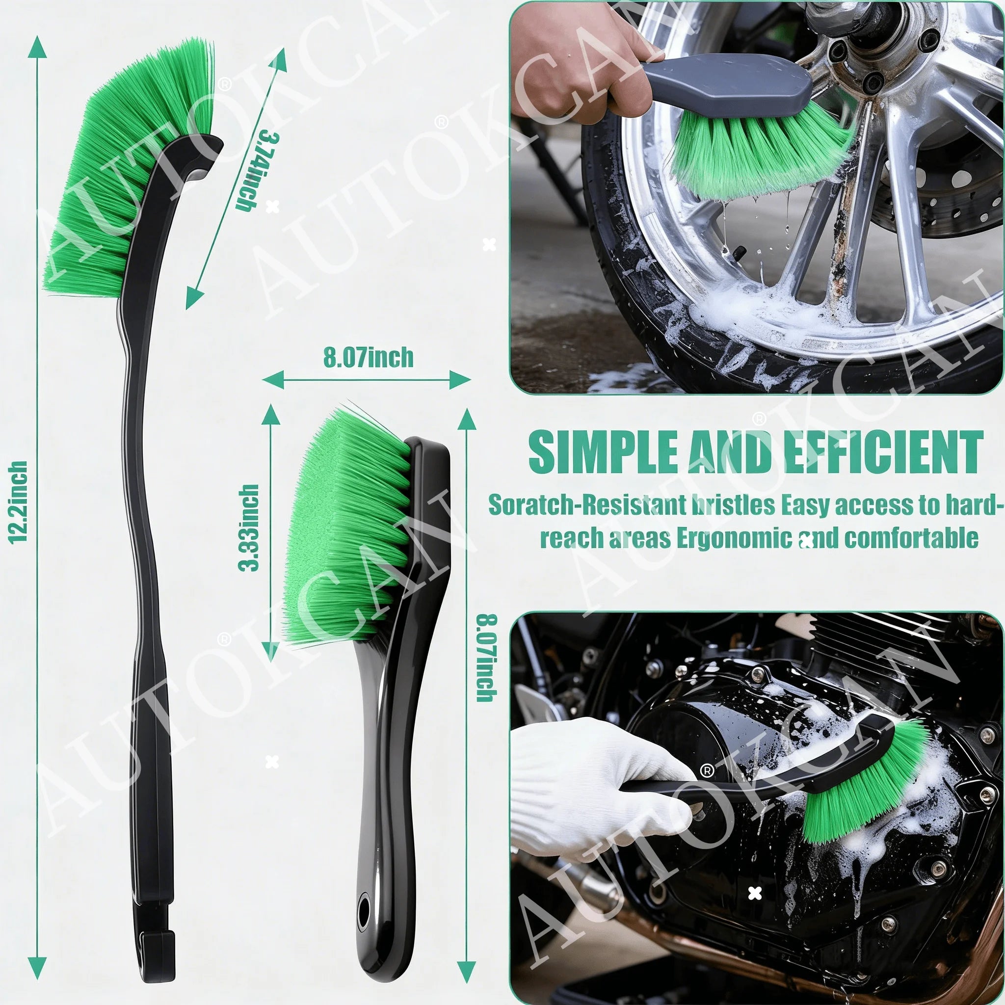 Motorcycle Washing Kit Auto Maintenance Car Detailing Brushes Strong Water Absorption Microfiber Towels Car Wheel Wash Brush Too