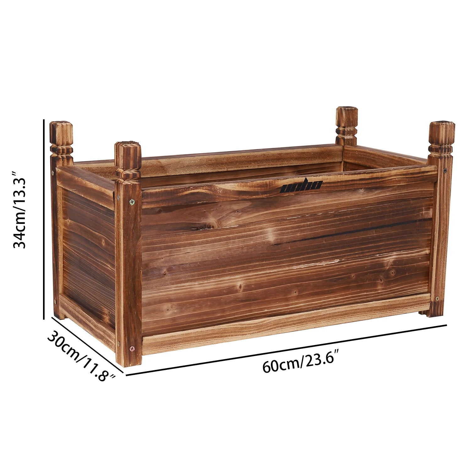 Medium Wooden Raised Garden Bed Outdoor Planter Box for Vegetables Herbs Flowers and Plants