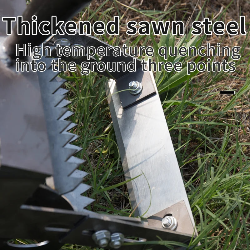 Manual Garden Cultivator Weeder Heavy Duty Soil Loosening Tool 10 Tooth Rolling Head