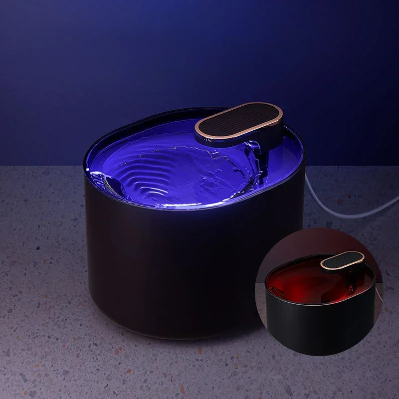 Pet Water Fountain 3L Automatic Motion Sensor Drinking Dispenser with LED Light and Quiet Pump