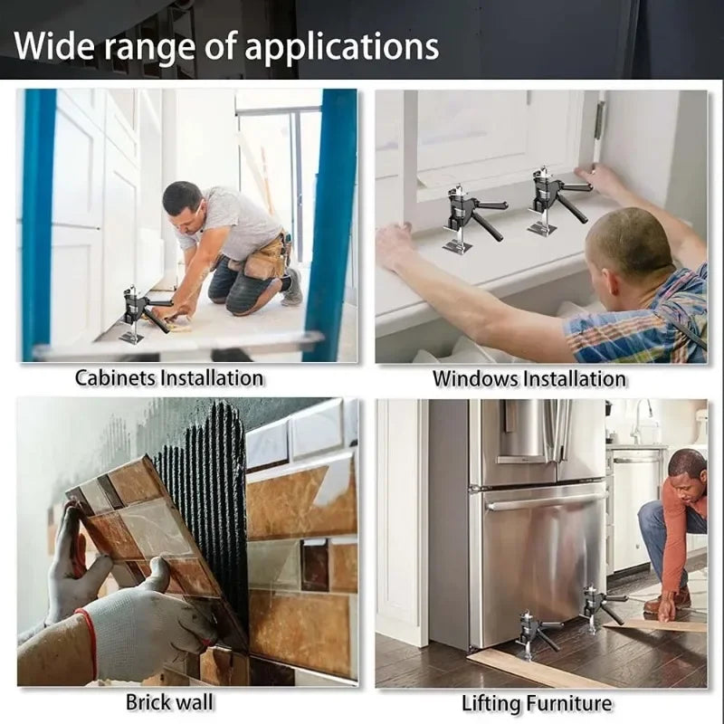 2PCS Hand Lifting Tool Labor Saving Arm Jack Door Panel Cabinet Board Drywall Tile Height Adjuster