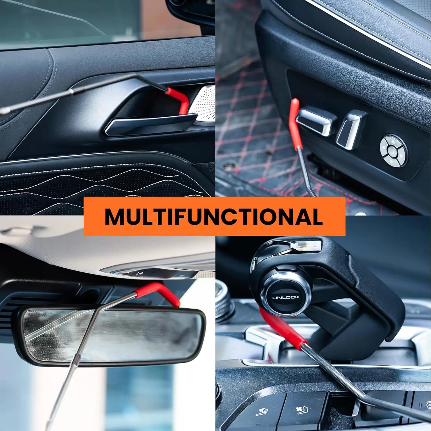 Car Door Tool Kit 21PCS Long Reach Access Tools Inflatable Air Wedge Set with Carry Bag
