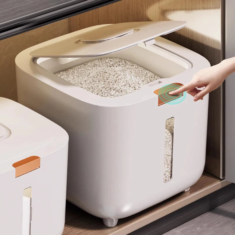Rice Storage Container 27.2 cm Food Grade Dry Food Dispenser with Sealed Lid
