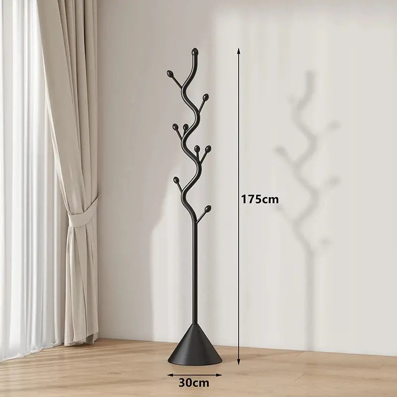 Floor Standing Clothes Hanger – Nordic Carbon Steel Coat Rack - Black