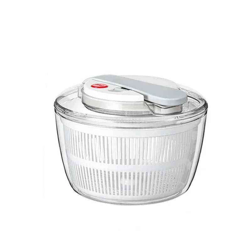 Salad Spinner 3L Multifunction Vegetable Dryer Lettuce Washer Kitchen Spinner – White