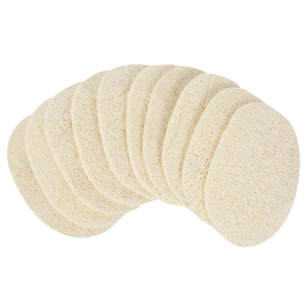 Luffa Scrub Pads Natural Loofah Dish Cleaning Sponges 14×8.5cm - 10 Pack