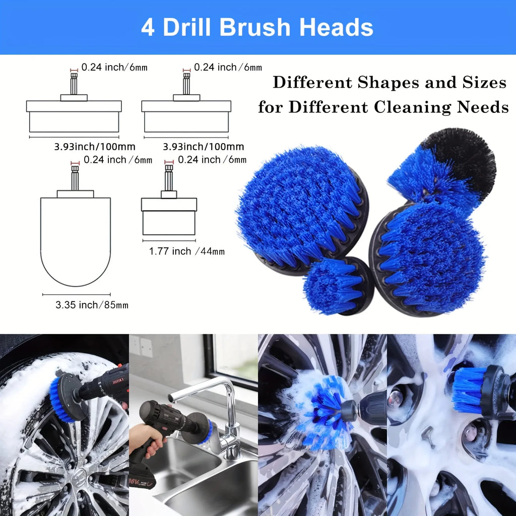 Car Detailing Kit 26 Piece Interior and Wheel Cleaning Brush Set with Wash Accessories